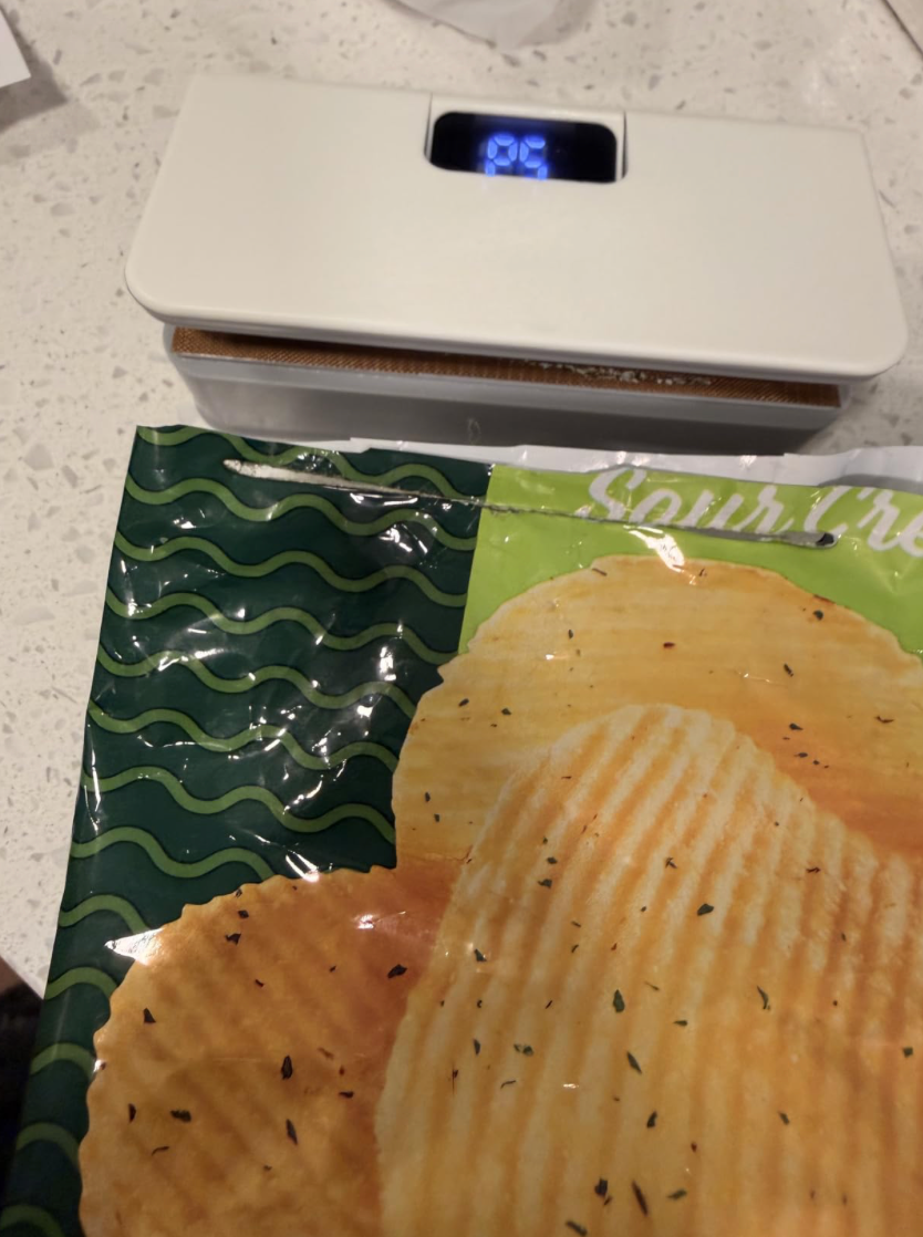 A bag of chips sealed airtight with LockNSeal