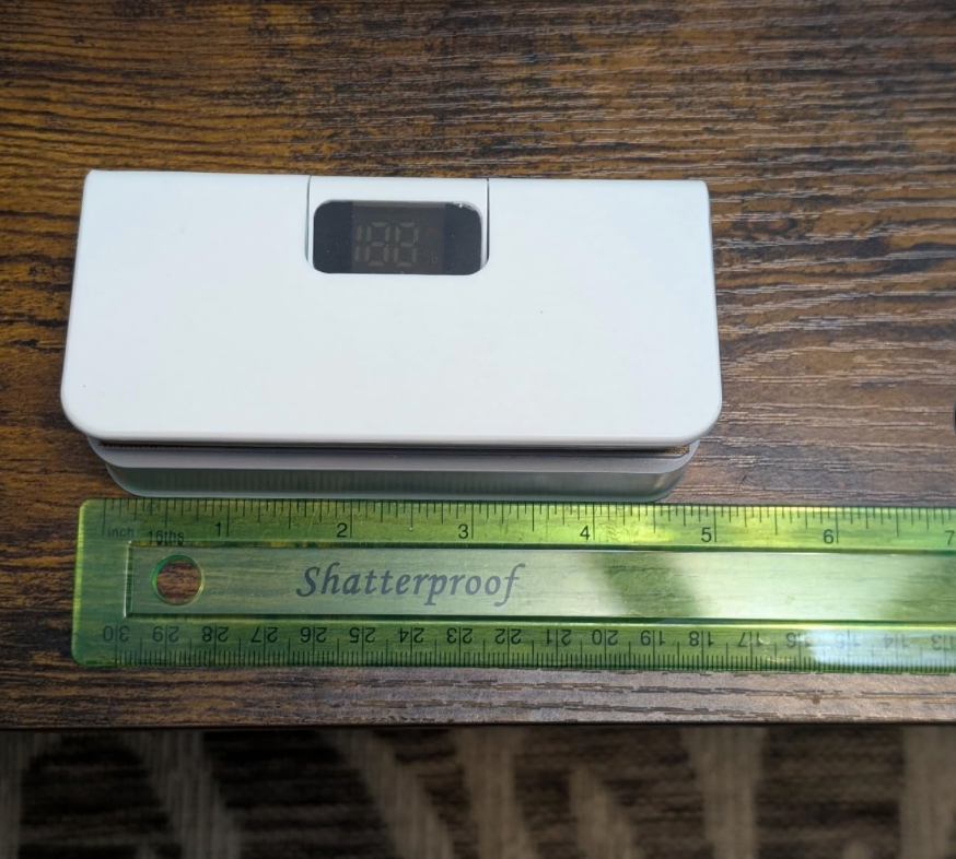 LockNSeal sealer measured with a ruler